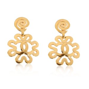 Chanel 95P Flower Drop Earrings Cart