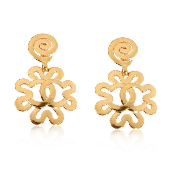 Chanel 95P Flower Drop Earrings Chanel 95P Flower Drop Earrings