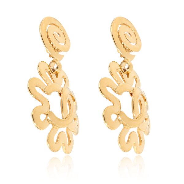 109876 sv Chanel 95P Flower Drop Earrings