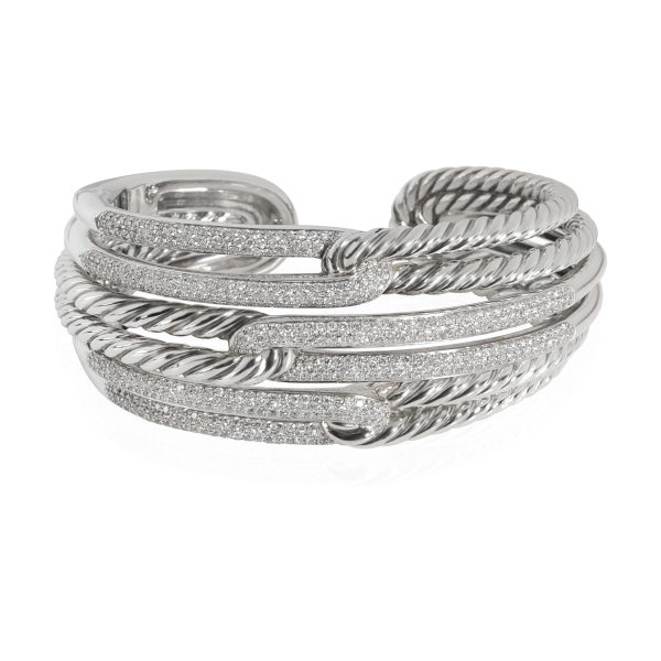 David Yurman Labyrinth Diamond Bangle in Sterling Silver 272 CTW David Yurman Labyrinth Diamond Bangle in Sterling Silver 272 CTW