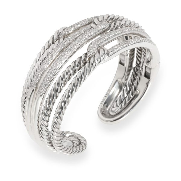 109975 pv David Yurman Labyrinth Diamond Bangle in Sterling Silver 272 CTW