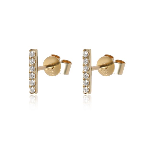 Diamond Bar Earrings in 14K Yellow Gold 009 ctw Diamond Bar Earrings in 14K Yellow Gold 009 ctw