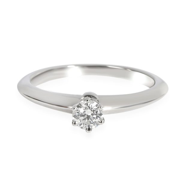 Tiffany Co Solitaire Diamond Engagement Ring in Platinum G VVS2 021 CTW Tiffany Co Solitaire Diamond Engagement Ring in Platinum G VVS2 021 CTW