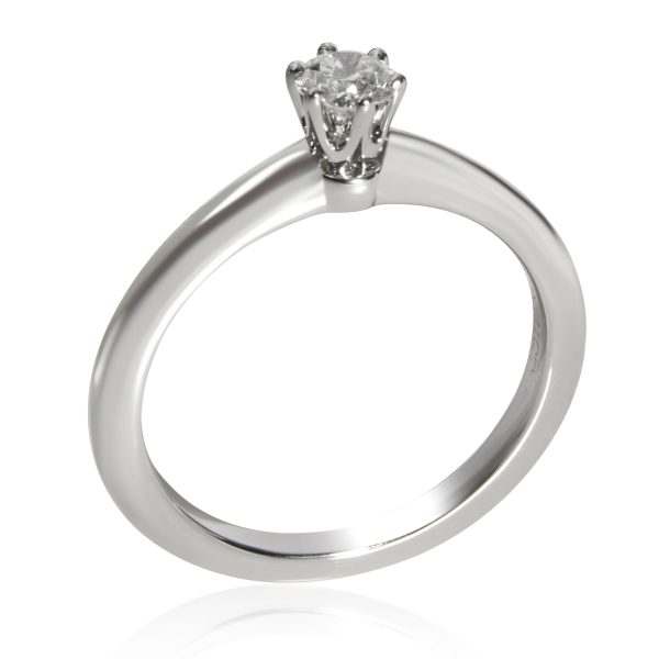 110162 pv Tiffany Co Solitaire Diamond Engagement Ring in Platinum G VVS2 021 CTW