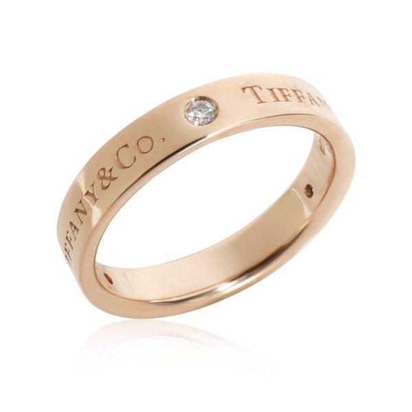 Rose Gold Band Tiffany Co Diamond Wedding Band in 18K Rose Gold 009 CTW