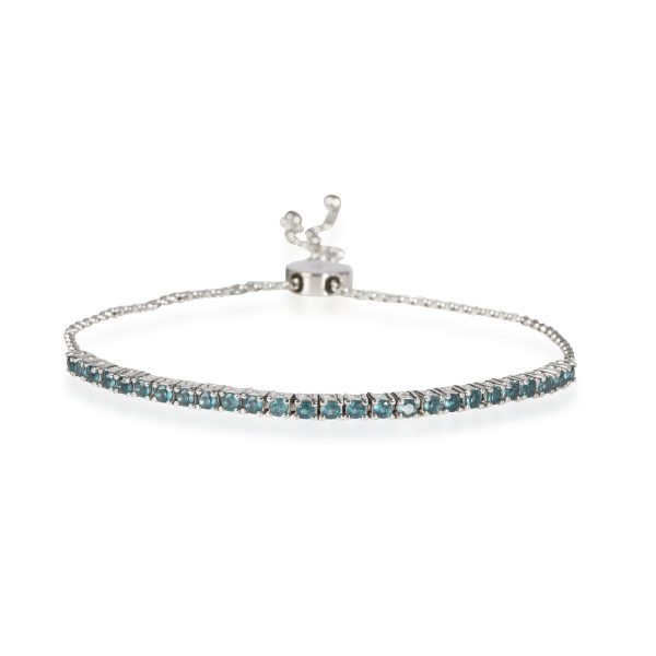 My Story Blue Topaz Pixie Bolo Bracelet in 14K White Gold My Story Blue Topaz Pixie Bolo Bracelet in 14K White Gold