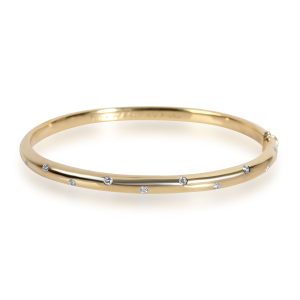 Tiffany Co Etoile Diamond Bangle in 18K Yellow GoldPlatinum 033 CTW Valentino Garavani Rockstud Leather Shoulder Bag Black