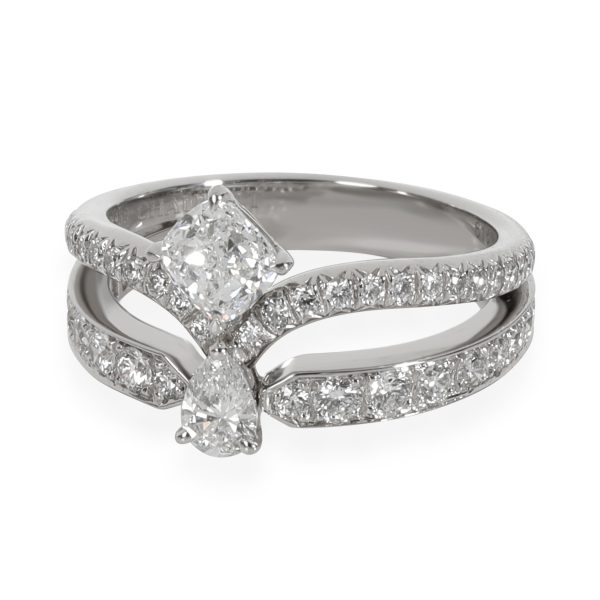 Rings Chaumet Josephine Eclat Floral Diamond Ring in Platinum D VVS2 140 CTW