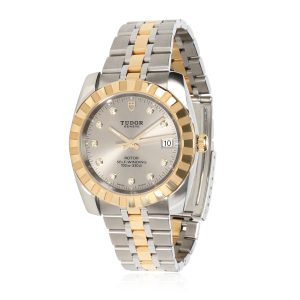 Tudor Classic Date 21013 Mens Watch in 18kt Stainless SteelYellow Gold Prada Clutch Bag Black Saffiano