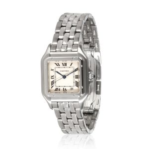 Cartier Panthere W25054P5 Unisex Watch in Stainless Steel FENDI Strap Flower Floral Pattern