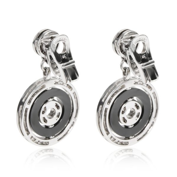 110296 bv e2ad30d5 220d 44c2 81dc 03a6dcbada5b BVLGARI Astrale Diamond Ceramic Earring in 18K White Gold 216 CTW Clip On