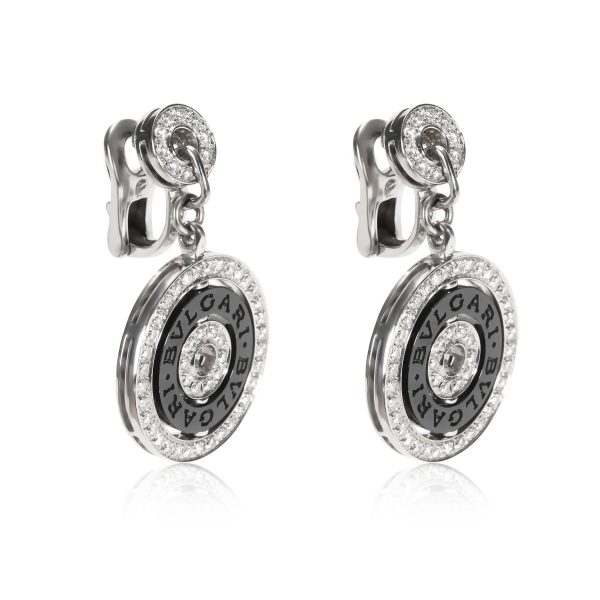 110296 sv dc5f6552 0f2a 4747 a4f6 935f2c97cc79 BVLGARI Astrale Diamond Ceramic Earring in 18K White Gold 216 CTW Clip On