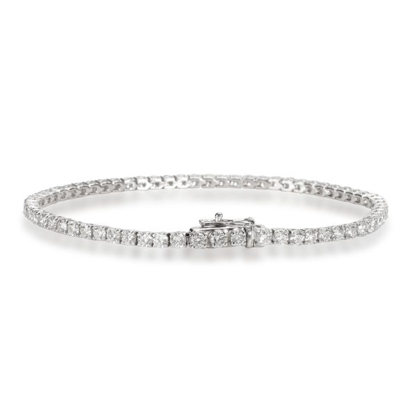 110340 bv 9d57a803 e819 4694 9db1 0f83a50993fd Four Prong Diamond Tennis Bracelet in 14K White Gold 422 CTW