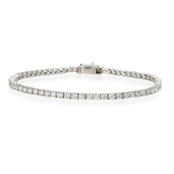 Four Prong Diamond Tennis Bracelet in 14K White Gold 422 CTW Four Prong Diamond Tennis Bracelet in 14K White Gold 422 CTW