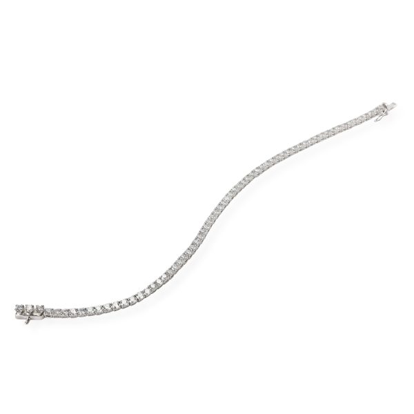 110340 pv 17f0dbb5 f504 48f8 80c4 17c04a846a66 Four Prong Diamond Tennis Bracelet in 14K White Gold 422 CTW