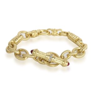 Judith Ripka Toggle Diamond Bracelet in 18K Yellow Gold 025 CTW Cart