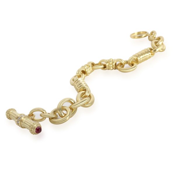 110351 pv Judith Ripka Toggle Diamond Bracelet in 18K Yellow Gold 025 CTW