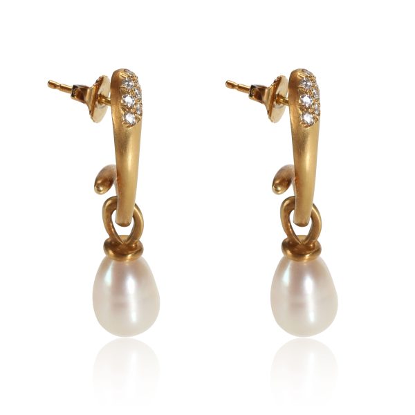 110352 sv Angela Cummings Pacifica Pearl Diamond Drop Earring in 18K Yellow Gold 018 CTW