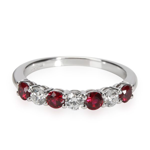 Tiffany Co Embrace Ruby and Diamond Band in Platinum 025 CTW Tiffany Co Embrace Ruby and Diamond Band in Platinum 025 CTW