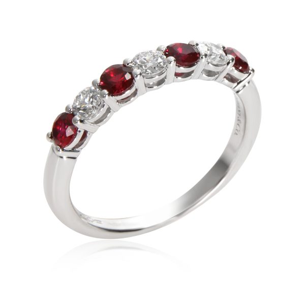 110384 pv Tiffany Co Embrace Ruby and Diamond Band in Platinum 025 CTW