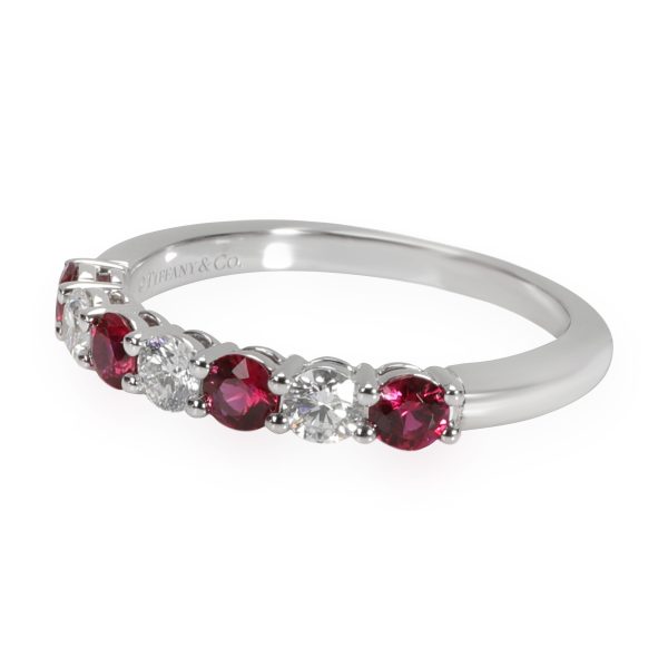 110384 sv Tiffany Co Embrace Ruby and Diamond Band in Platinum 025 CTW