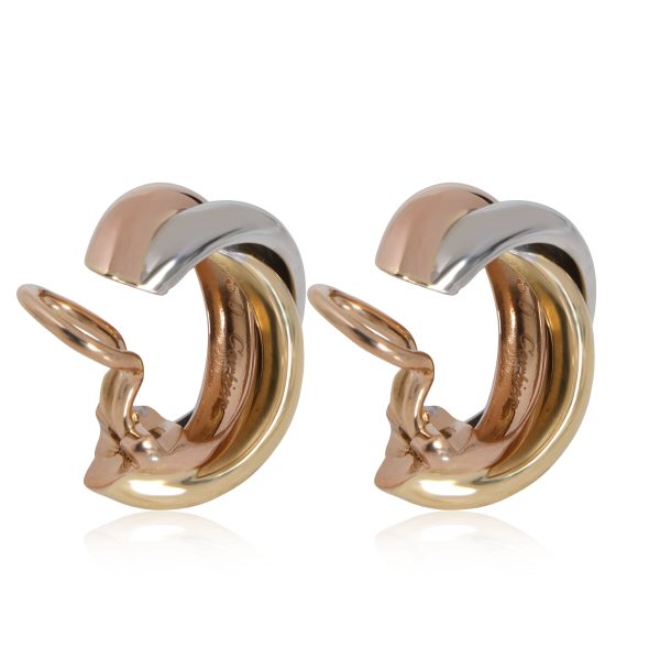 110479 bv 8ecf19b4 d3a3 4367 a152 9adeb3b7636f Cartier Trinity Hoop Clip On Earrings in 18K 3 Tone Gold