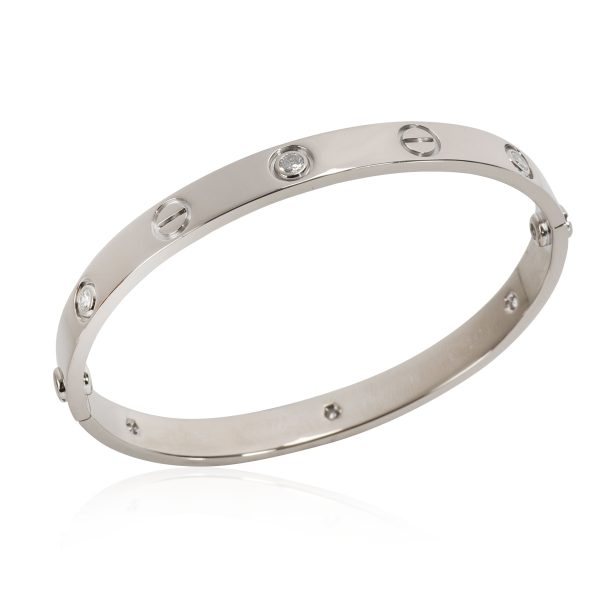 110486 pv Cartier Love Bracelet with 6 Diamonds in 18K White Gold 050 CTW