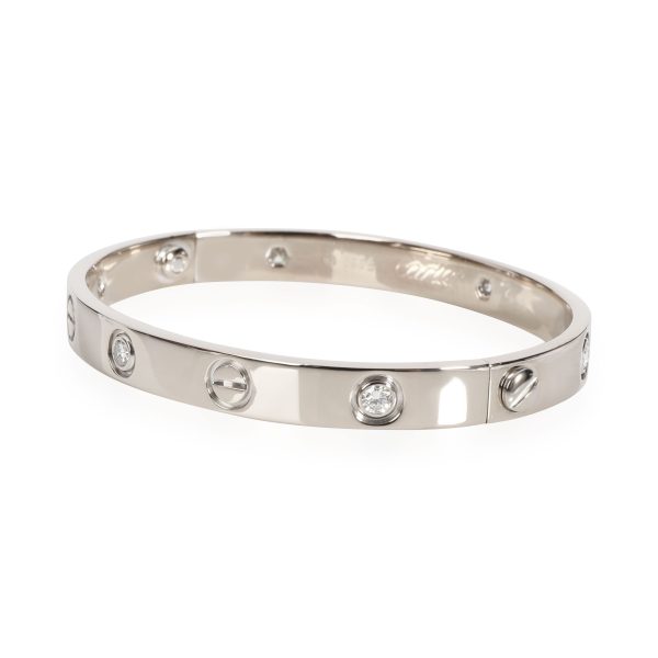 110486 sv Cartier Love Bracelet with 6 Diamonds in 18K White Gold 050 CTW