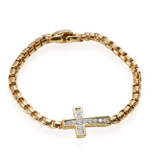 David Yurman Pave Collection Diamond Cross Bracelet in 18K Yellow Gold 046 CTW CELINE Medium Bifold Wallet Bicolor Dark Green Red