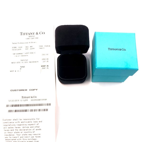 110581 box Tiffany Co T Wrap Diamond Ring in 18K Rose Gold 010 CTW