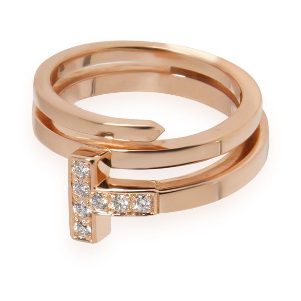 Tiffany Co T Wrap Diamond Ring in 18K Rose Gold 010 CTW Tiffany Co T Wrap Diamond Ring in 18K Rose Gold 010 CTW