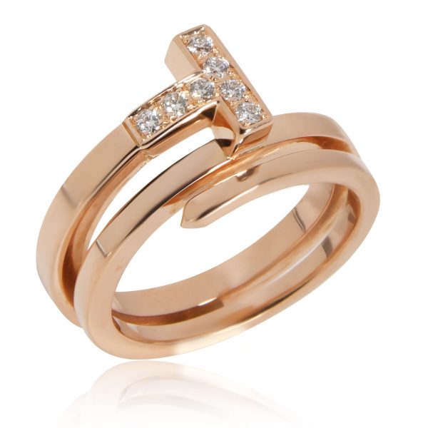 110581 pv Tiffany Co T Wrap Diamond Ring in 18K Rose Gold 010 CTW