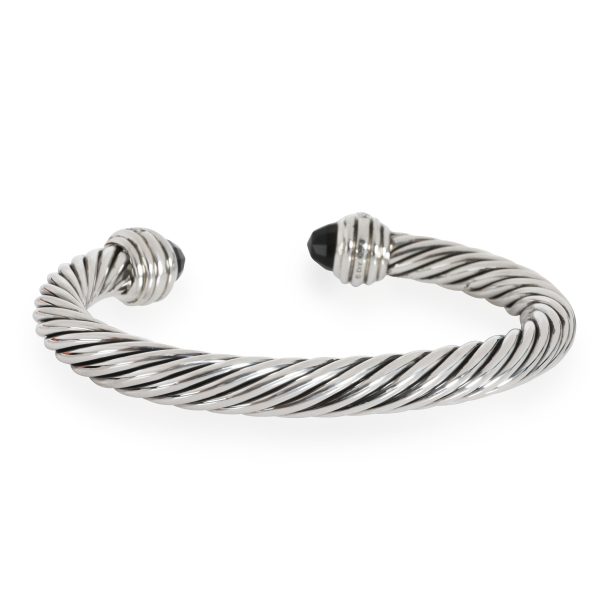 110655 bv e523a876 2aa3 4e5f aee6 9127d2c2c1fd David Yurman Cable Onyx Diamond Bangle in Sterling Silver Black 041 CTW