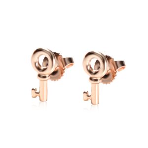 Tiffany Co Keys Stud Earring in 18K Rose Gold Gucci GG Supreme Blooms 2Way Bag Beige