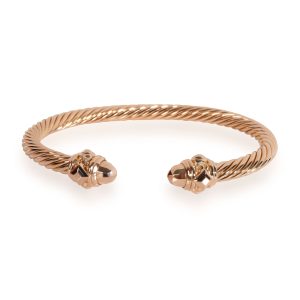 David Yurman Renaissance Cuff in 18K Rose Gold Louis Vuitton Monogram Wallet Long Round Zipper Green Tea