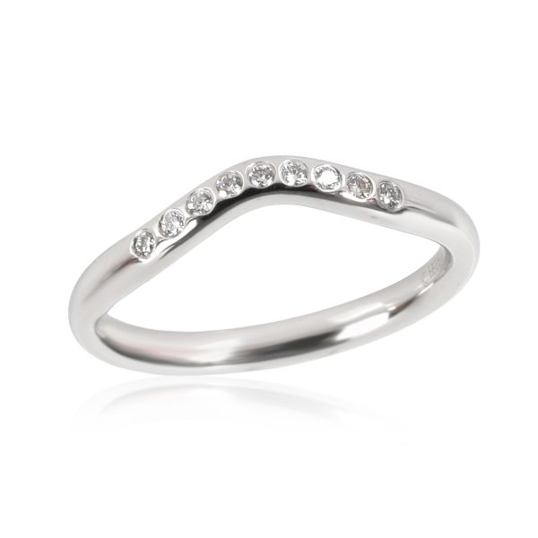 tiffany co elsa peretti curved diamond wedding band in platinum 0 06 ctw 1 Tiffany Co Elsa Peretti Curved Diamond Wedding Band in Platinum 006 CTW