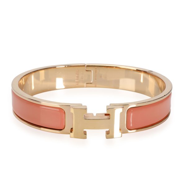 Hermes Peach Clic H Narrow Bangle Hermes Peach Clic H Narrow Bangle Size PM