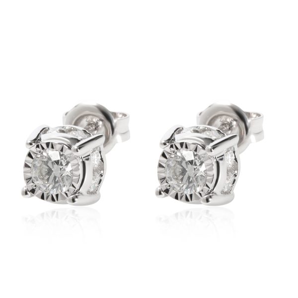 Diamond Stud Earrings in 14K White Gold 095 CTW Diamond Stud Earrings in 14K White Gold 095 CTW