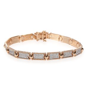 Kismet by Milka Diamond Sectioned Beaded Bracelet in 14K Rose Gold 132 CTW Kismet by Milka Diamond Sectioned Beaded Bracelet in 14K Rose Gold 132 CTW