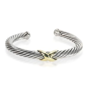 David Yurman Cable X Bangle in 14K Yellow GoldSterling Silver Cart