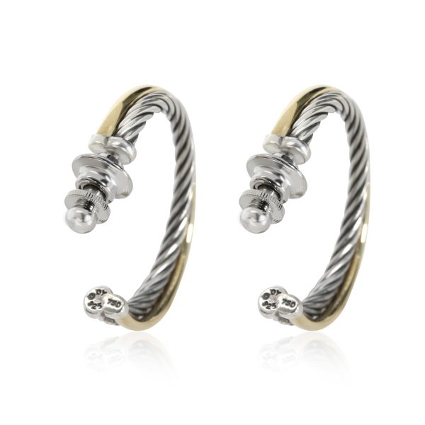 110880 bv 45bf6a20 0af3 4631 90e0 74cdcae3d9f1 David Yurman Crossover Hoop Earring in 18K Yellow GoldSterling Silver