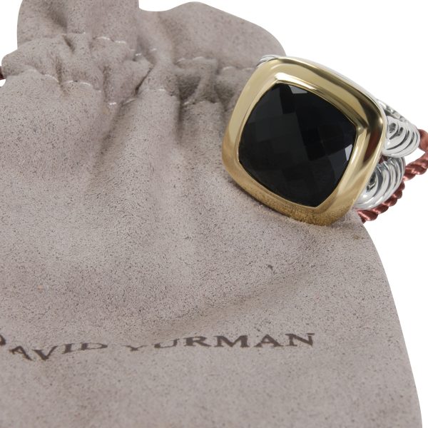 110884 box 614e6bb2 dbe0 43e2 bd3a 980f21e5aa5a David Yurman Albion Onyx Ring in 18K Yellow GoldSterling Silver Black