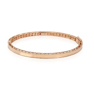 Roberto Coin Symphony Barocco Bangle in 18K Rose Gold CHANEL Vintage Matelasse Lambskin Paris Limited Chain Shoulder Bag Black