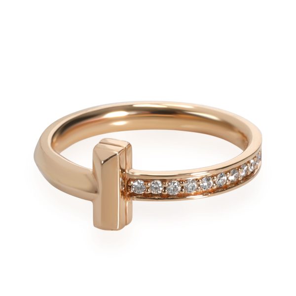 Tiffany Co T1 Diamond Ring in 18K Rose Gold 008 CTW Tiffany Co T1 Diamond Ring in 18K Rose Gold 008 CTW