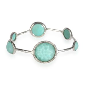 Ippolita Stella Turquoise Diamond Bangle in Sterling Silver 051 CTW Louis Vuitton Saumur 43 Monogram Brown