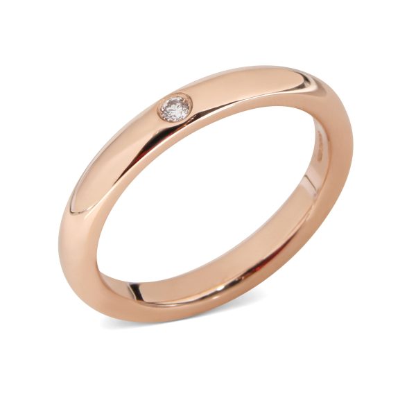 Rose Gold Band Tiffany Co Elsa Peretti Diamond Band in 18K Rose Gold 002 CTW