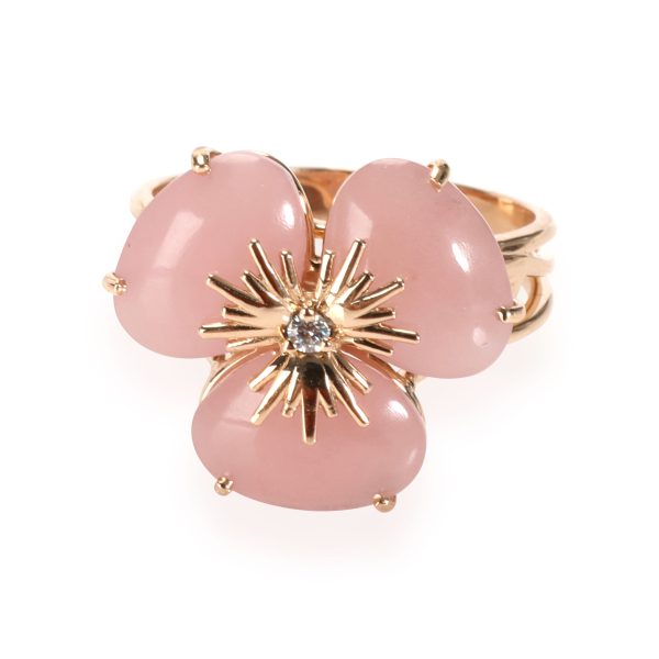 Vianna Brasíl Vianna Brasil Malva Quartz Diamond Flower Ring in 18K Rose Gold 002 CTW