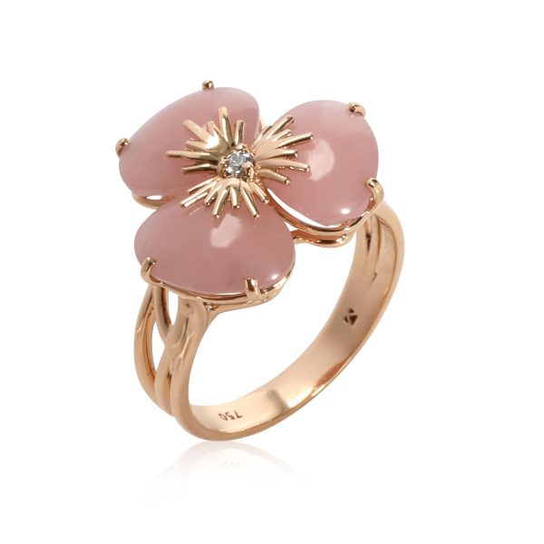 Vianna Brasil Malva Quartz Diamond Flower Ring in 18K Rose Gold 002 CTW Vianna Brasil Malva Quartz Diamond Flower Ring in 18K Rose Gold 002 CTW