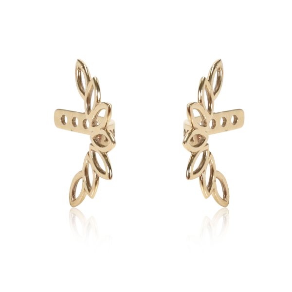 111255 sv Adjustable Leaf Earring Enhancers 18K Yellow Gold in 18K Yellow Gold