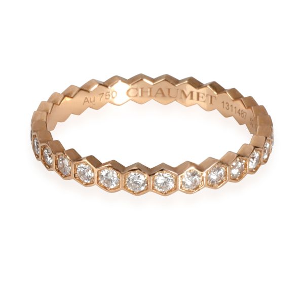 Rings Chaumet Bee My Love Diamond Band in 18K Pink Gold 05 CTW